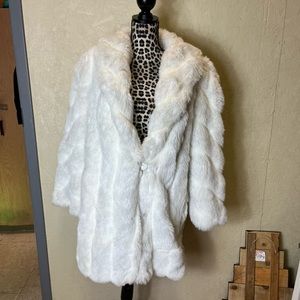 White Faux Fur Coat